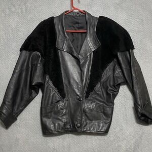 MAGA Men's Coat Sz XL Black Sherpa Viskose